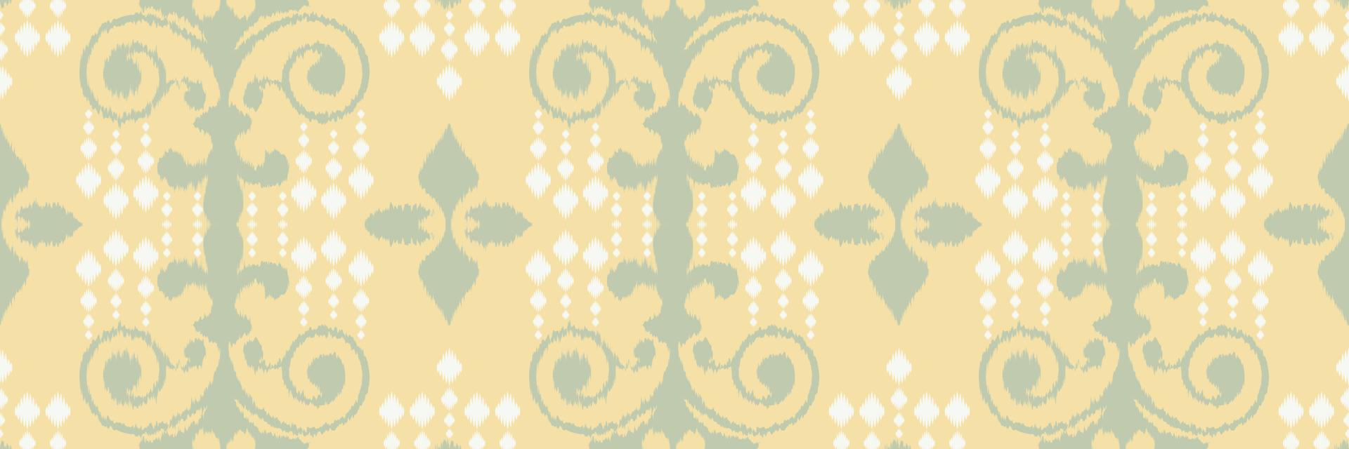 Ikat flower batik textile seamless pattern digital vector design for Print saree Kurti Borneo Fabric border brush symbols swatches party wear