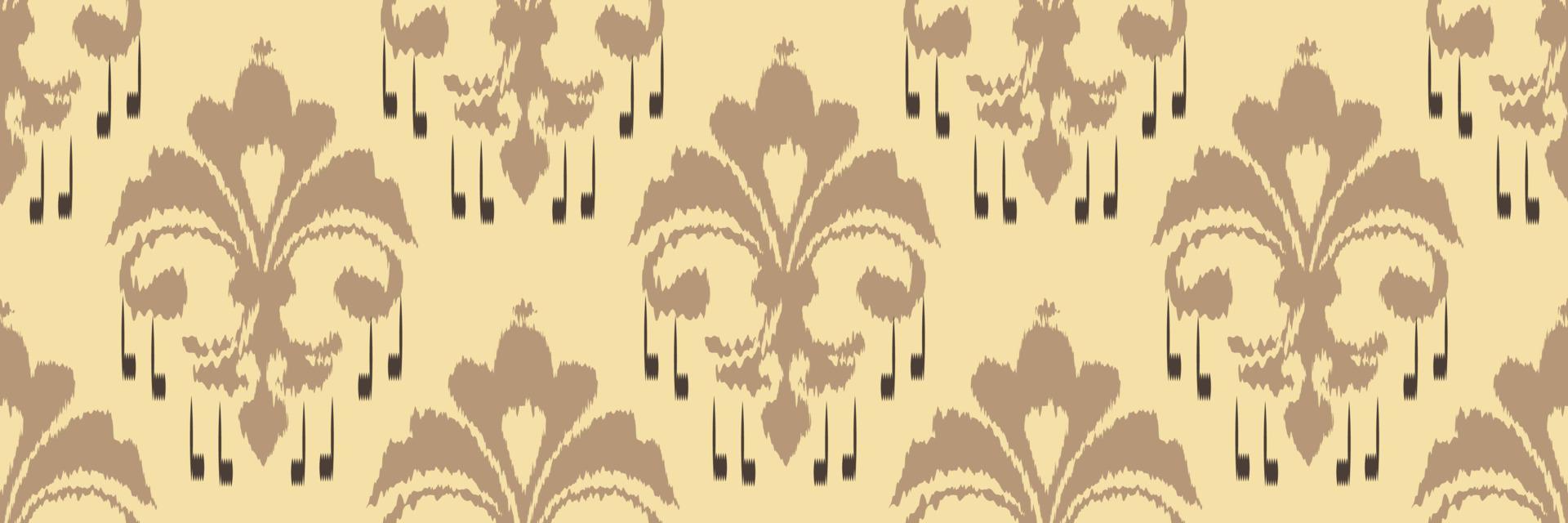 bordado escandinavo de damasco ikat, ikat tribal africano sin costuras, motivo vectorial textil digital diseño asiático arte antiguo para estampados tela saree mughal franjas textura kurti kurtis kurtas vector