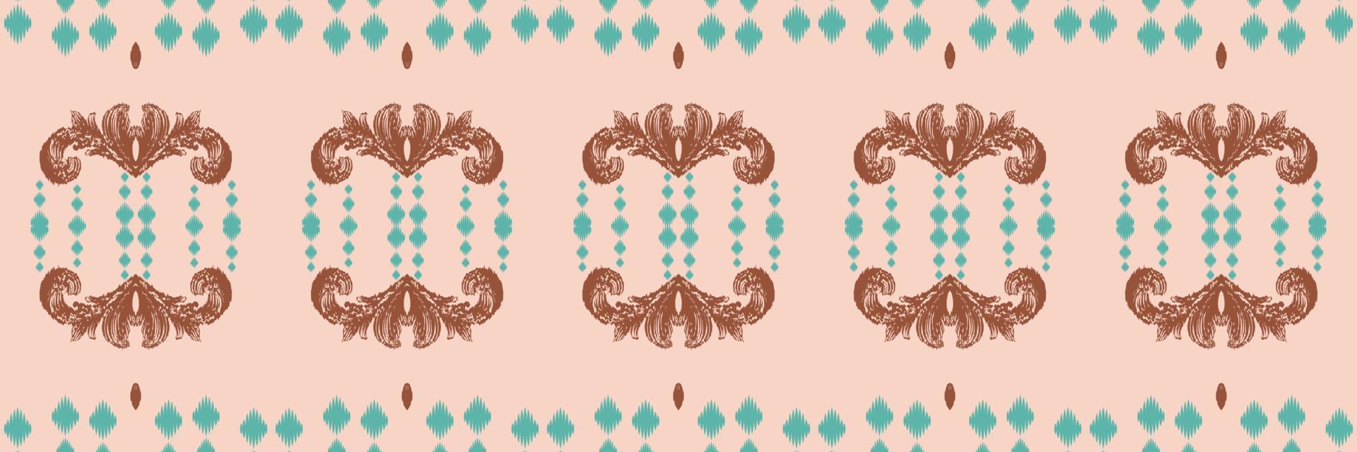 Ikat border tribal backgrounds Seamless Pattern. Ethnic Geometric Batik Ikkat Digital vector textile Design for Prints Fabric saree Mughal brush symbol Swaths texture Kurti Kurtis Kurtas