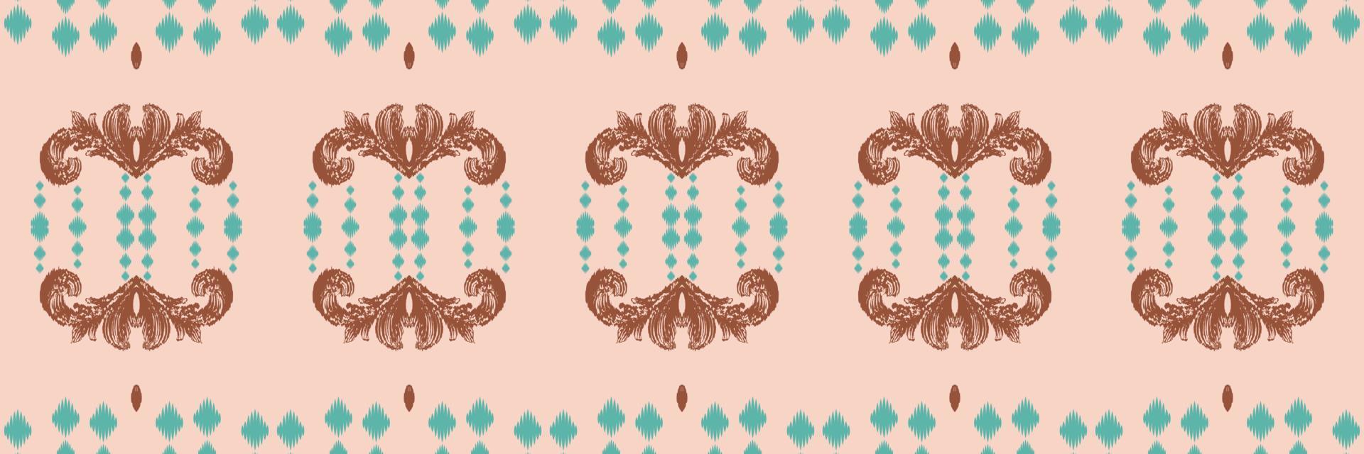 Ikat border tribal backgrounds Seamless Pattern. Ethnic Geometric Batik Ikkat Digital vector textile Design for Prints Fabric saree Mughal brush symbol Swaths texture Kurti Kurtis Kurtas