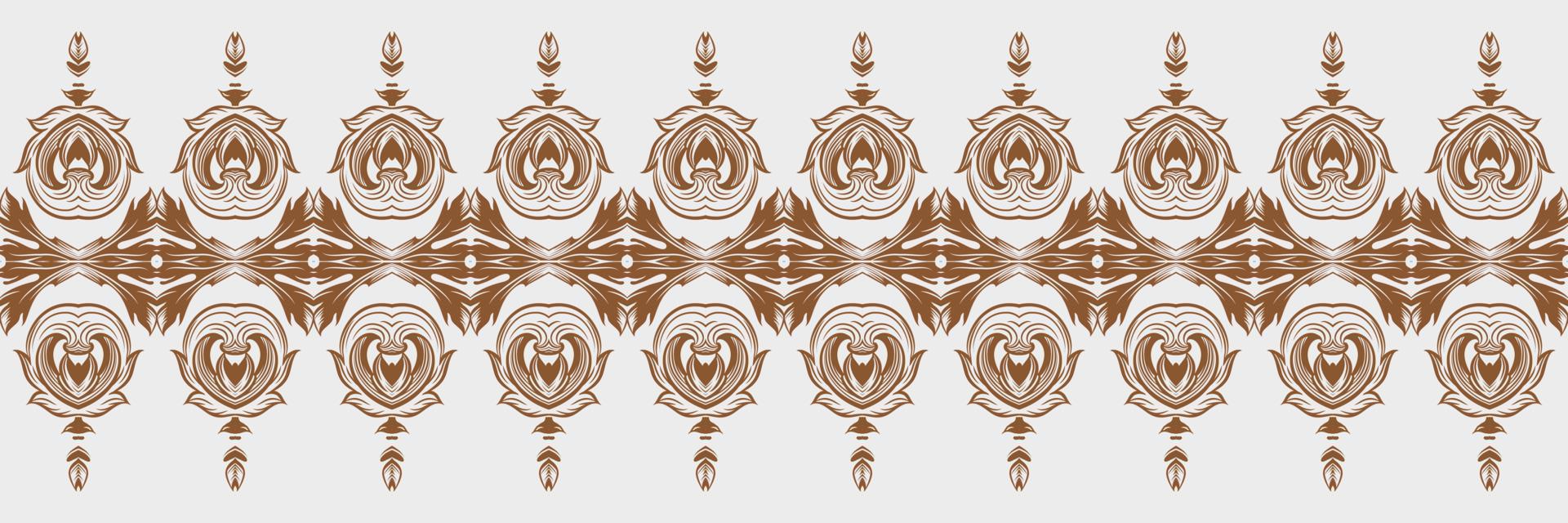 Batik Textile Motif ikat diamond seamless pattern digital vector design for Print saree Kurti Borneo Fabric border brush symbols swatches cotton