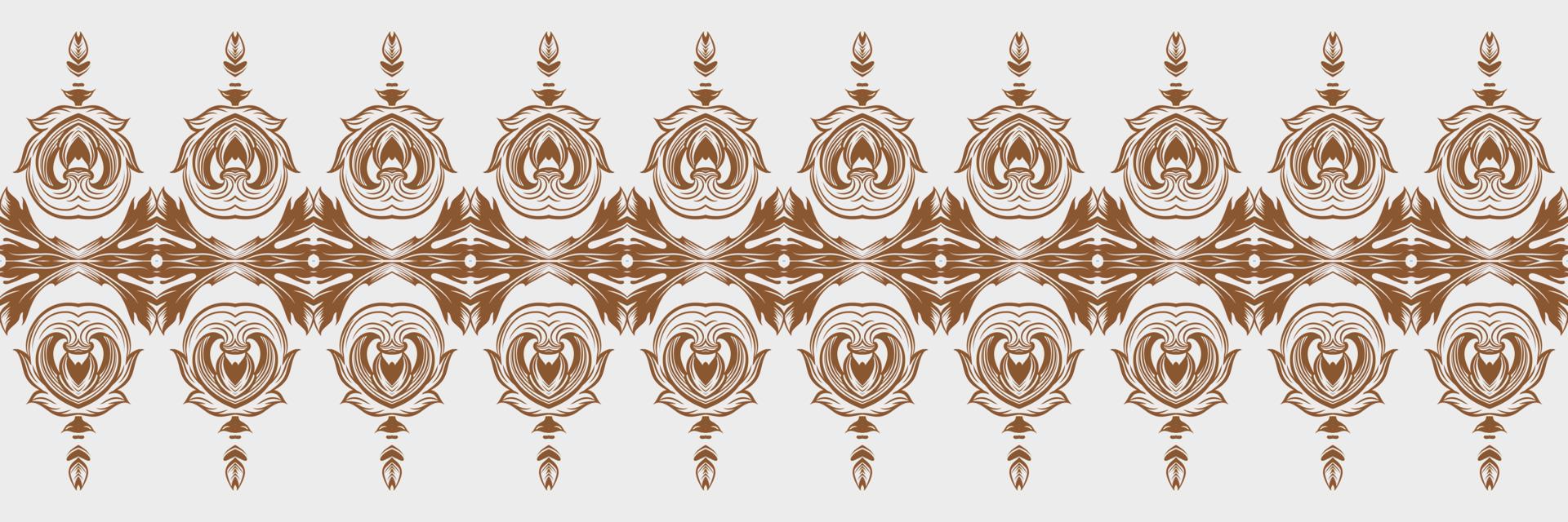 motivo textil batik ikat diamante patrón sin costuras diseño vectorial digital para imprimir saree kurti borde de tela símbolos de pincel de borde muestras de algodón vector