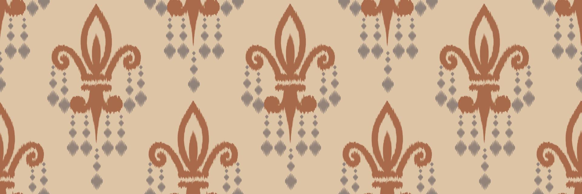 Ikat Damask Scandinavian embroidery, ikat seamless pattern tribal African, Ethnic nativity Digital textile Asian Design ancient art for Prints Fabric saree Mughal Swaths texture Kurti Kurtis Kurtas vector