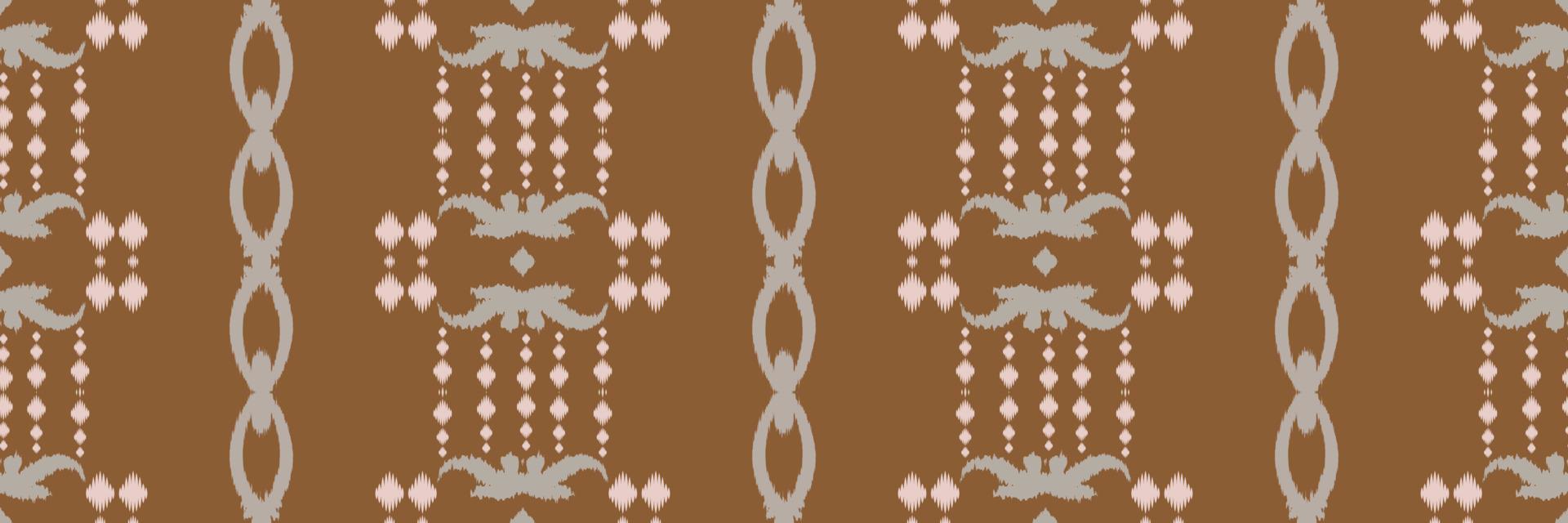 Batik Textile Ikkat or ikat diamond seamless pattern digital vector design for Print saree Kurti Borneo Fabric border brush symbols swatches stylish