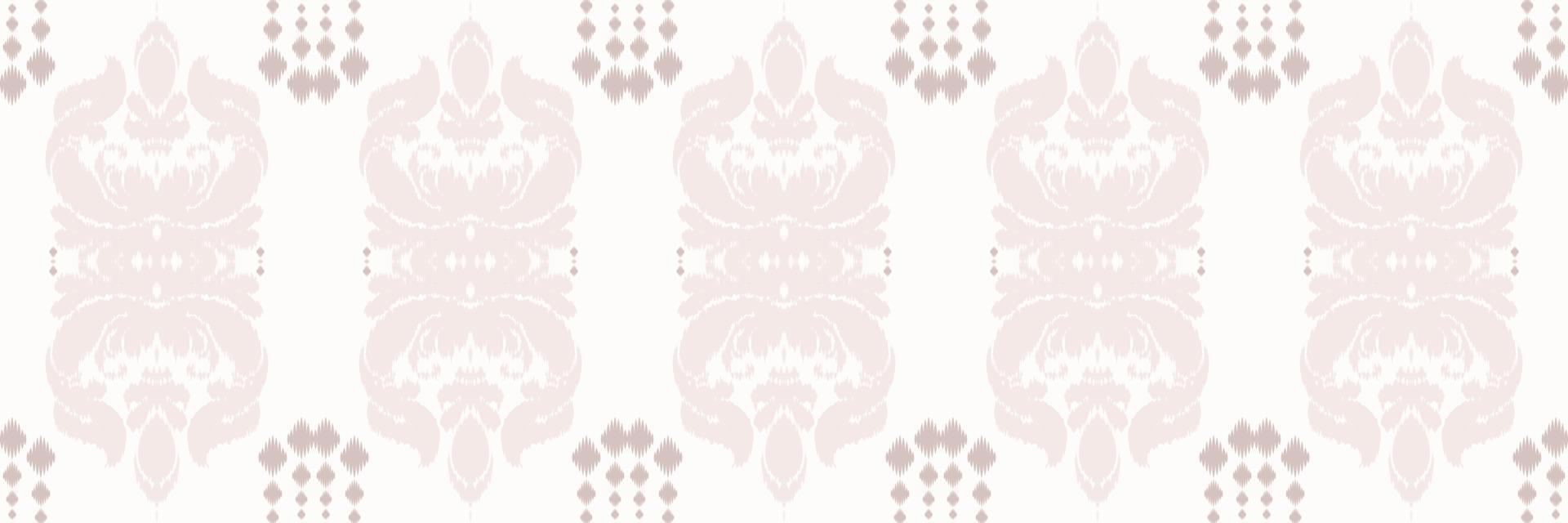 textil batik ikat damasco patrón sin costuras diseño vectorial digital para imprimir saree kurti borneo borde de tela símbolos de pincel muestras diseñador vector