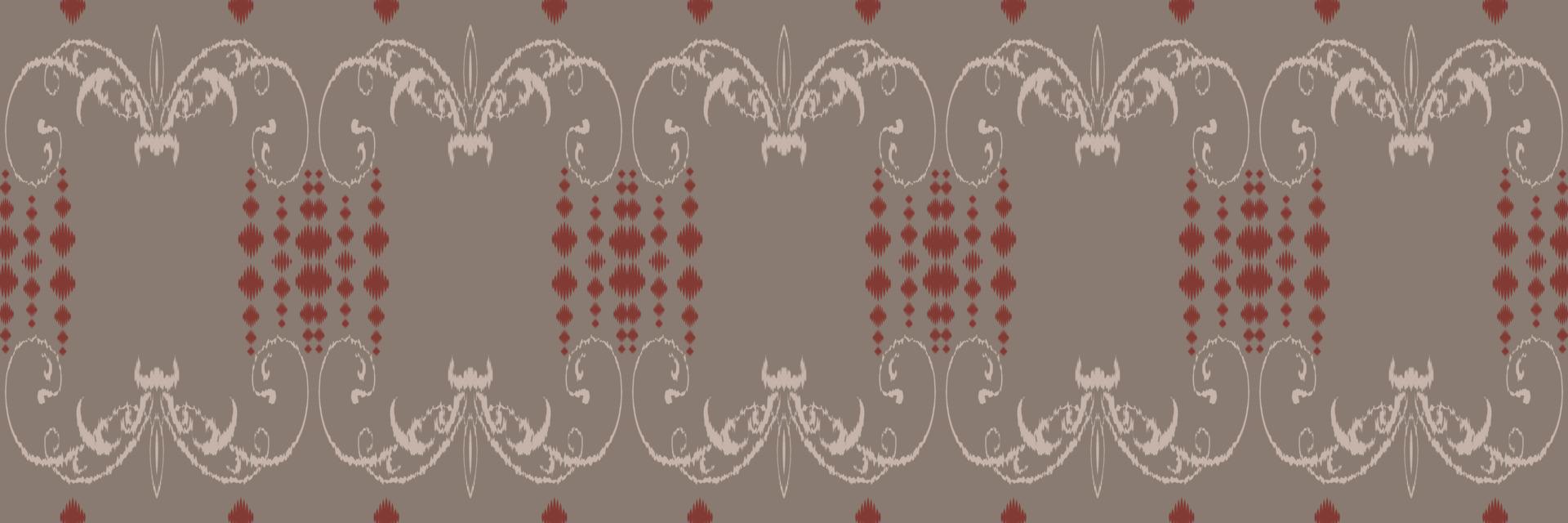 ikkat o ikat flor batik textil patrón sin costuras diseño vectorial digital para imprimir saree kurti borneo borde de tela símbolos de pincel diseñador de muestras vector