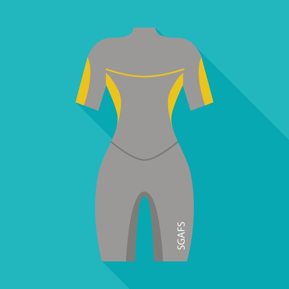 icono de ropa de rafting, estilo plano vector