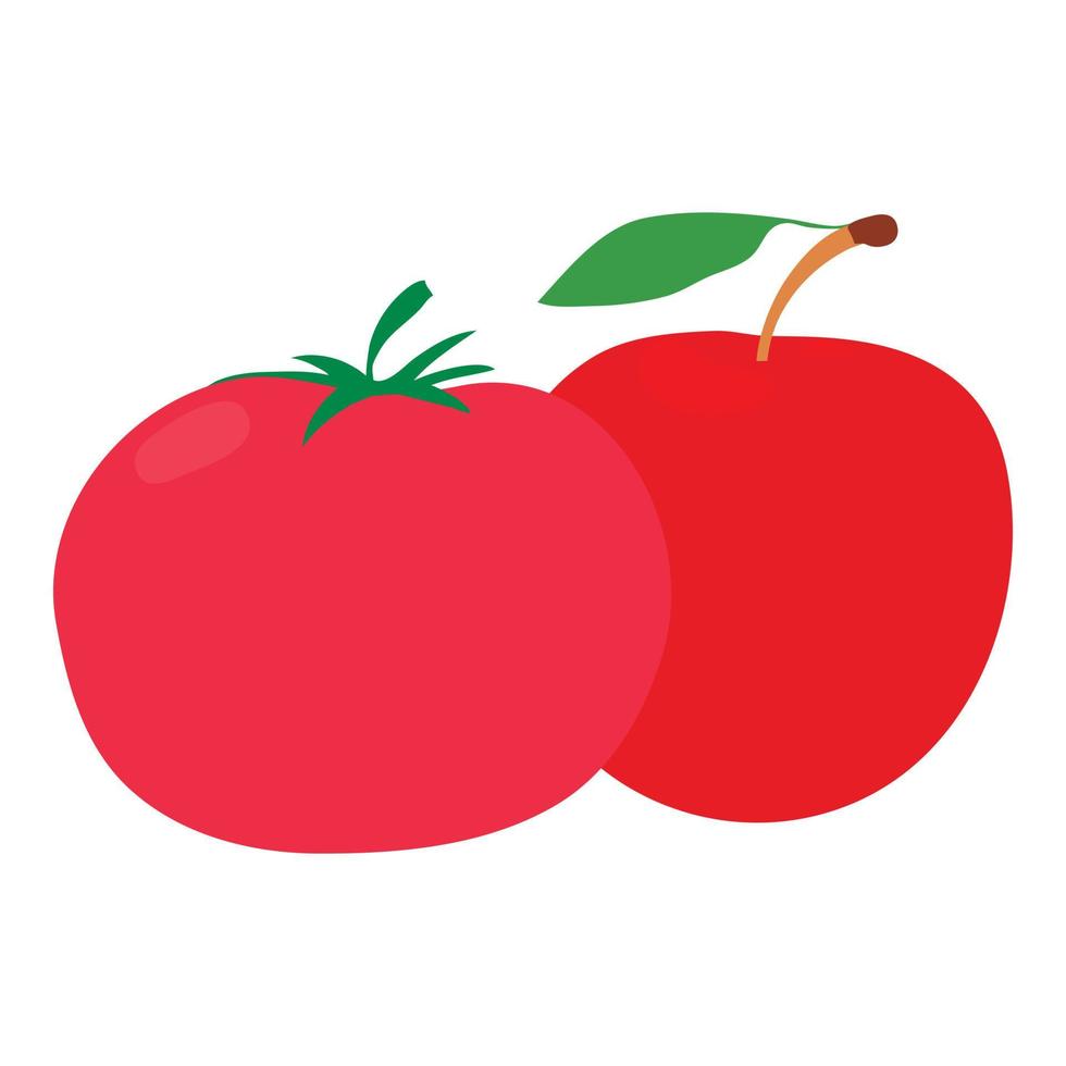 Red food icon, isometric style vector