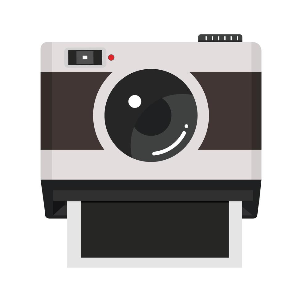 Cute camera with photo sign vector