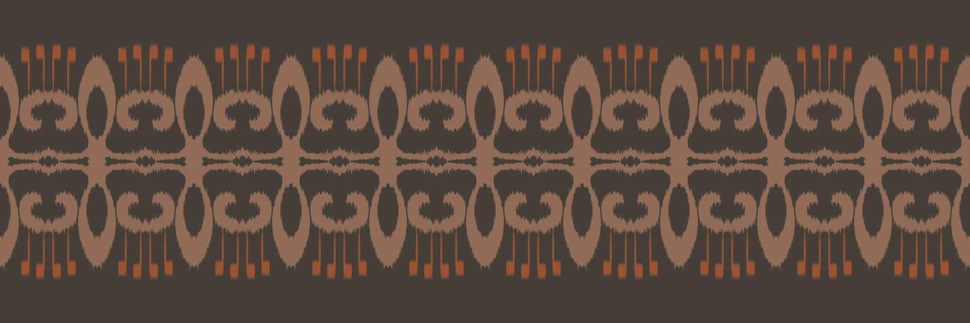Ikat border tribal Africa Seamless Pattern. Ethnic Geometric Ikkat Batik Digital vector textile Design for Prints Fabric saree Mughal brush symbol Swaths texture Kurti Kurtis Kurtas