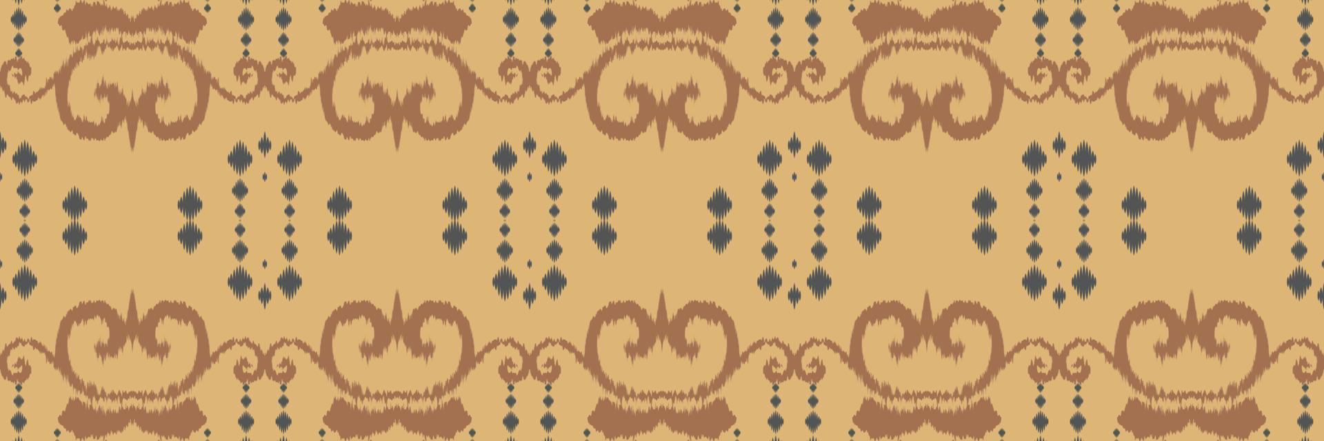 Ikat flower batik textile seamless pattern digital vector design for Print saree Kurti Borneo Fabric border brush symbols swatches designer