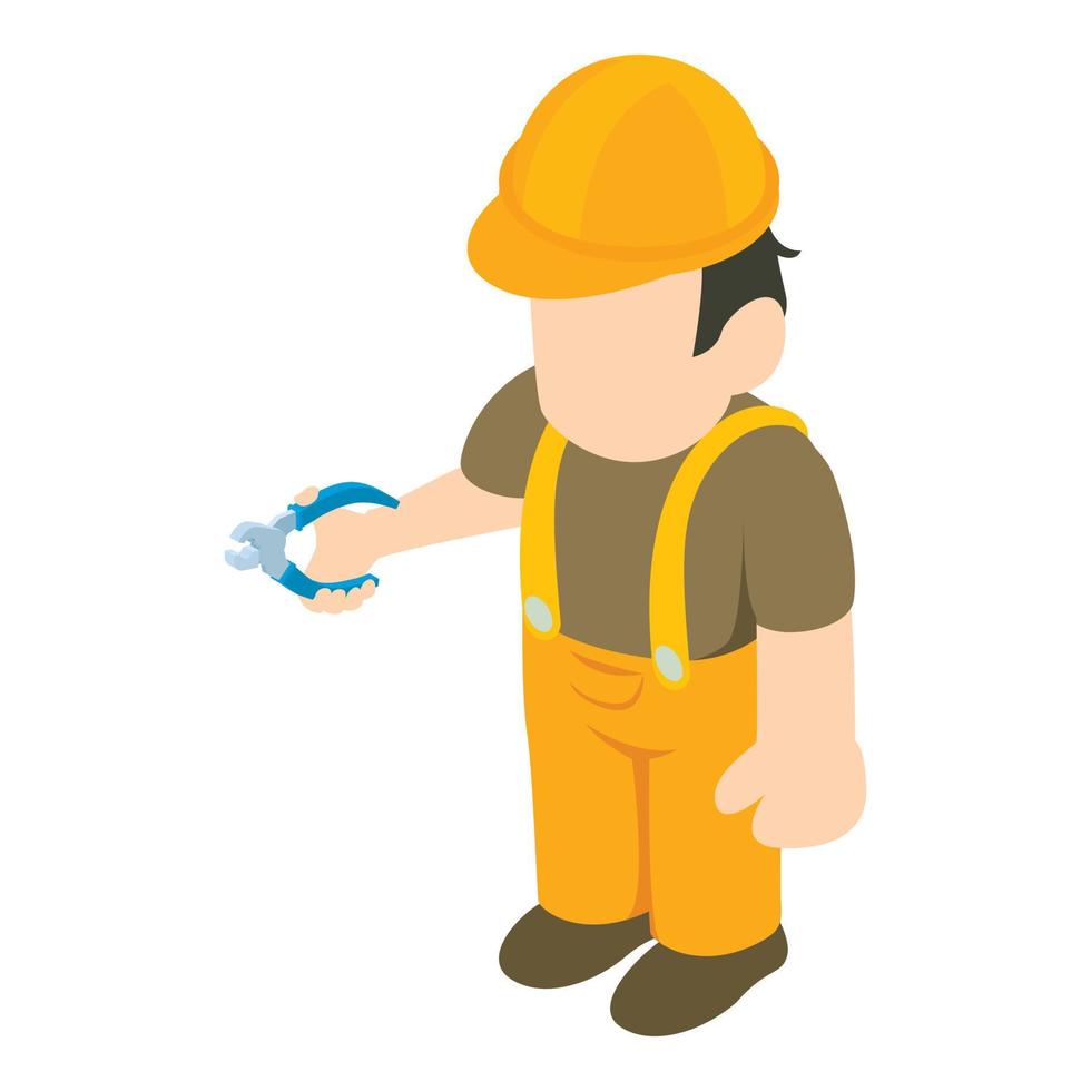 Repairman icon, isometric style vector