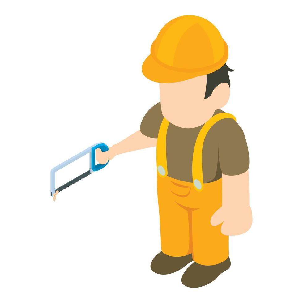 Foreman icon, isometric style vector