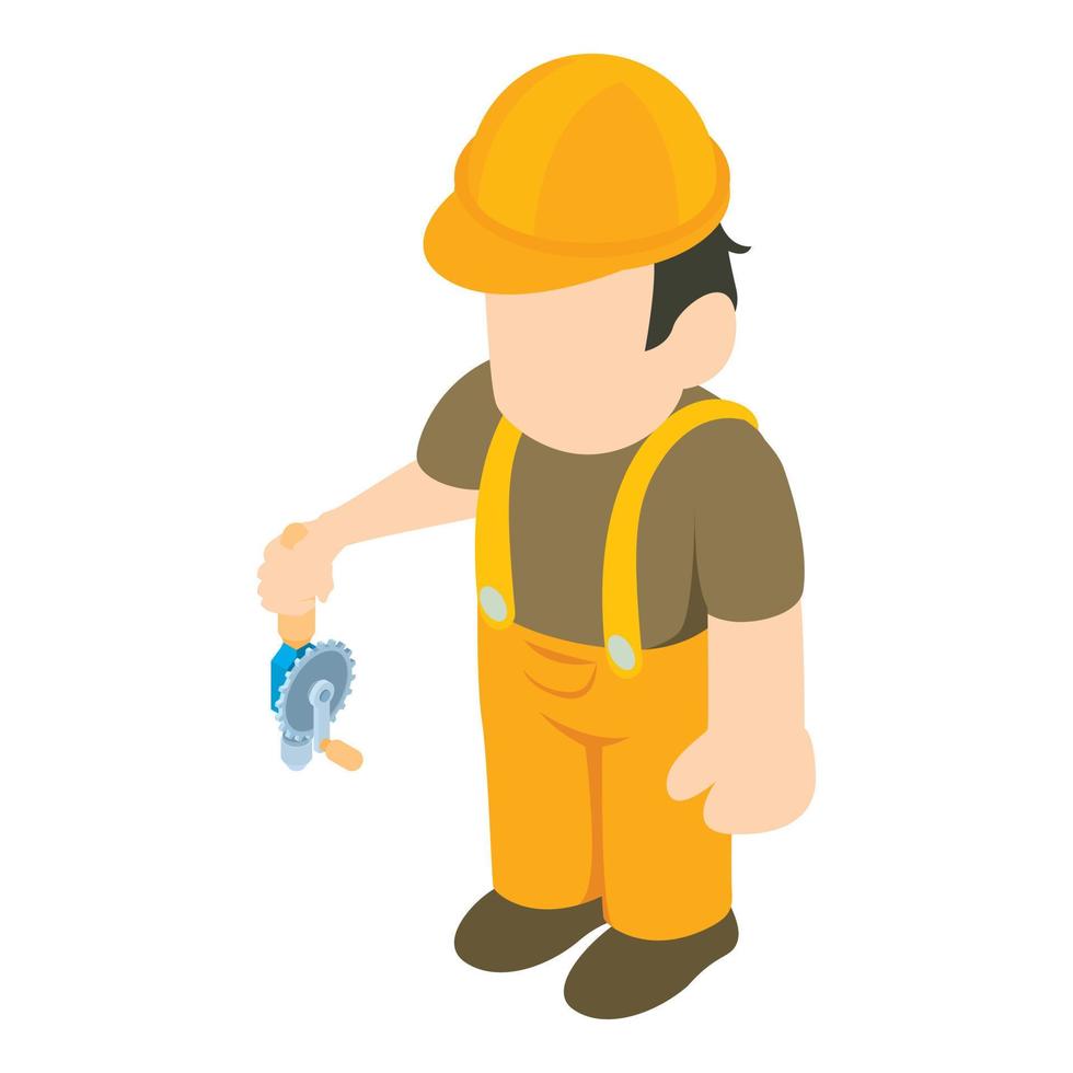 Employee icon, isometric style vector