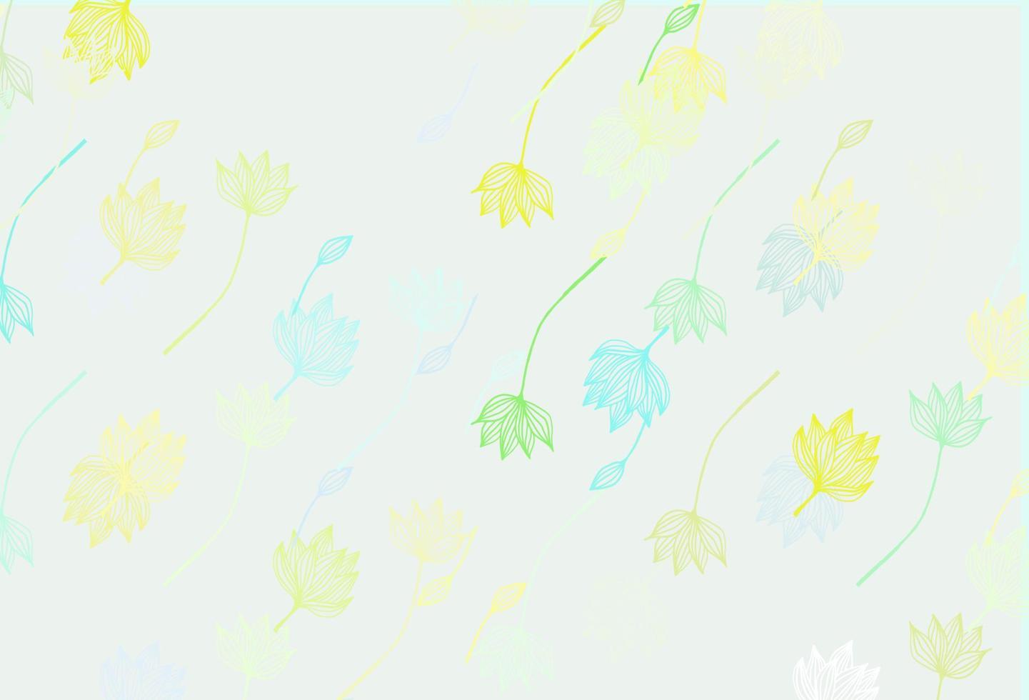 Light Green, Yellow vector doodle template.