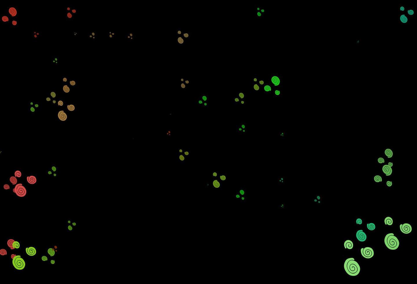 Dark Multicolor, Rainbow vector background with lava shapes.