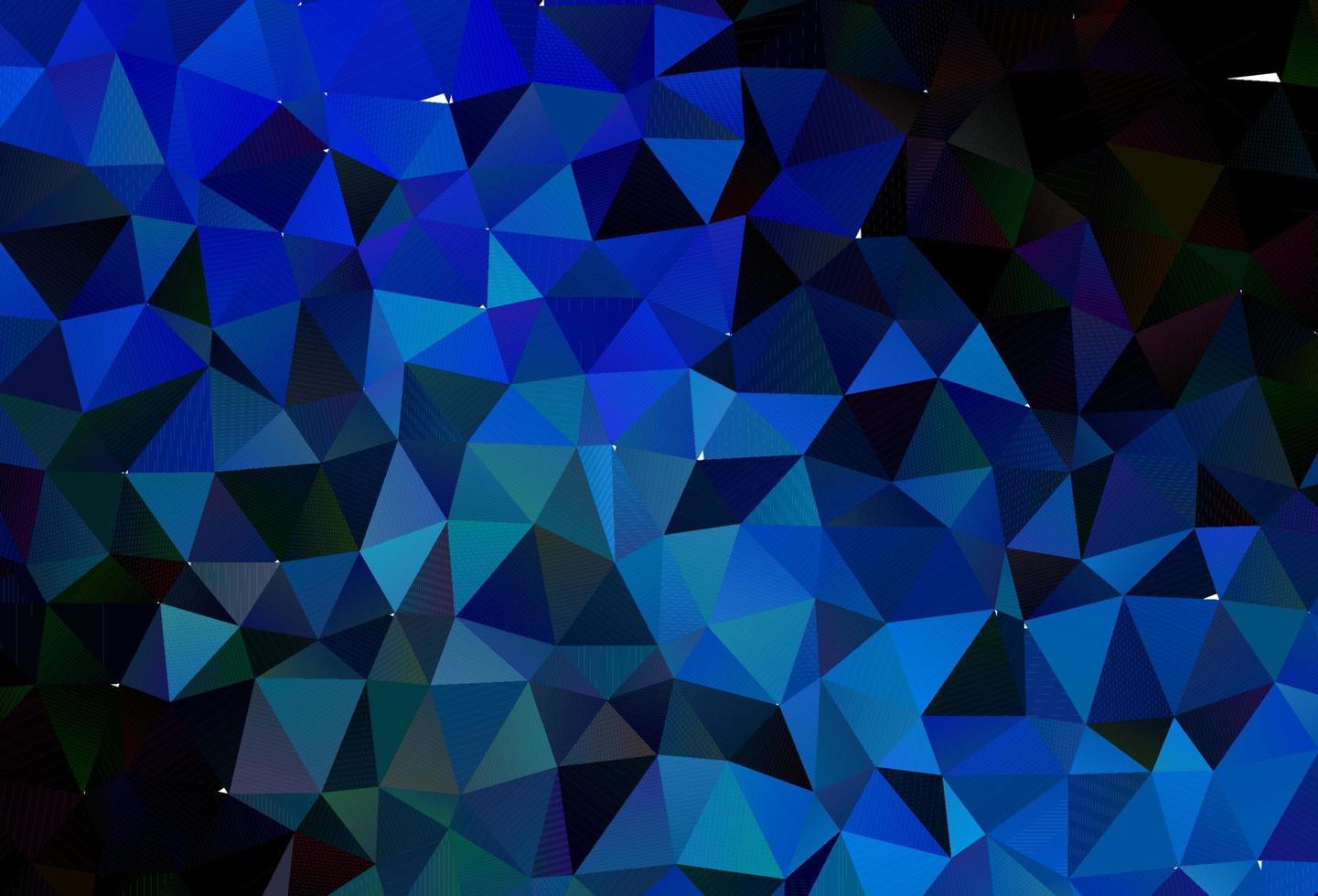 Dark BLUE vector shining triangular template.