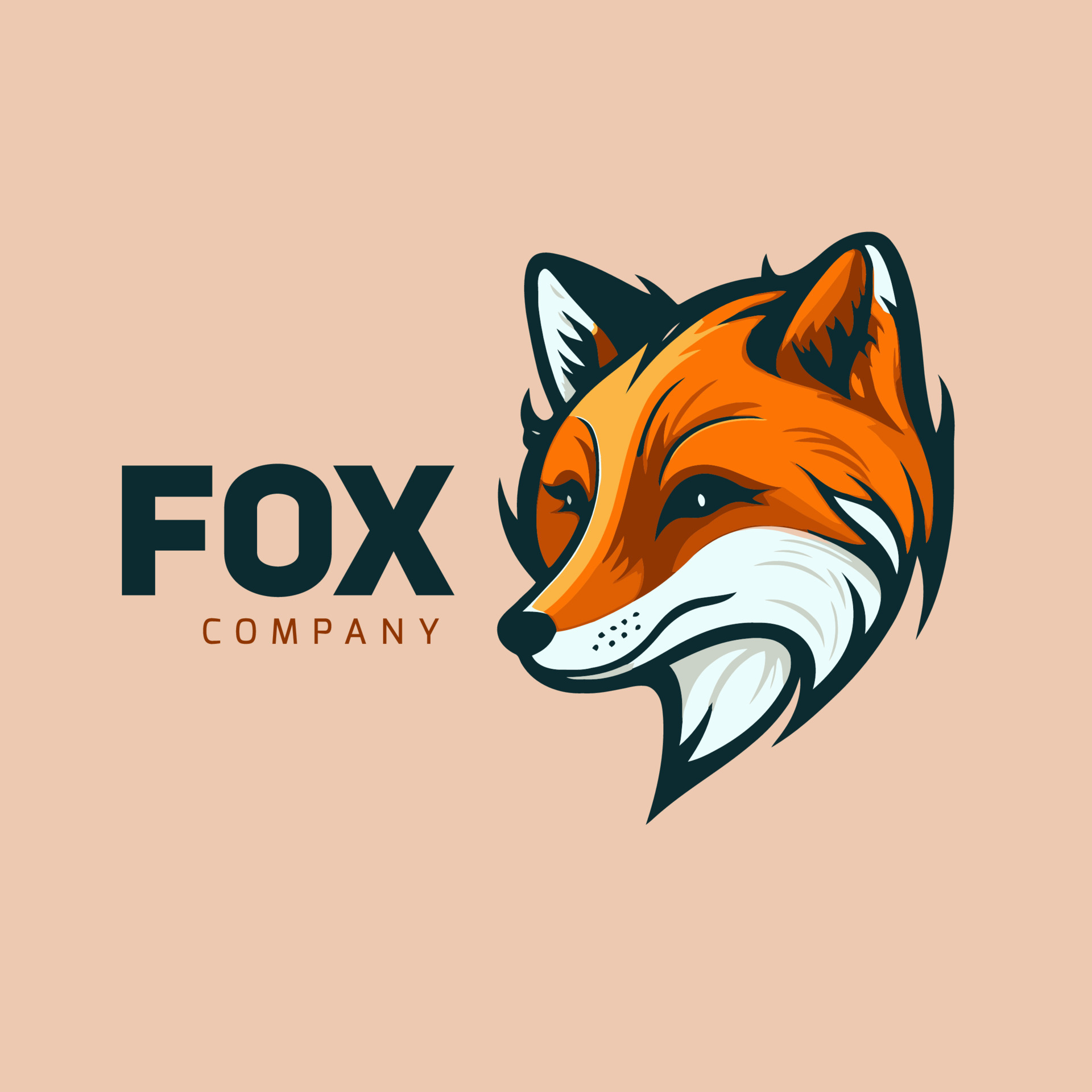 Fox head logo branding concept vector illustration for product company