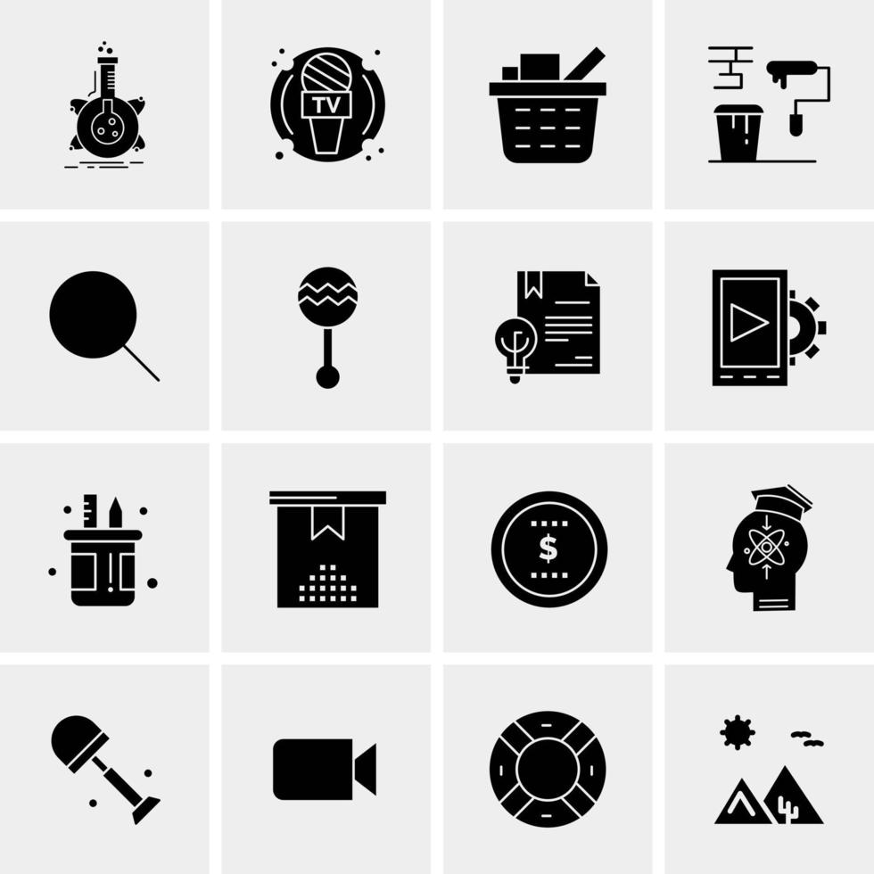 16 Universal Business Icons Vector Creative Icon Illustration to use in web and Mobile Related project