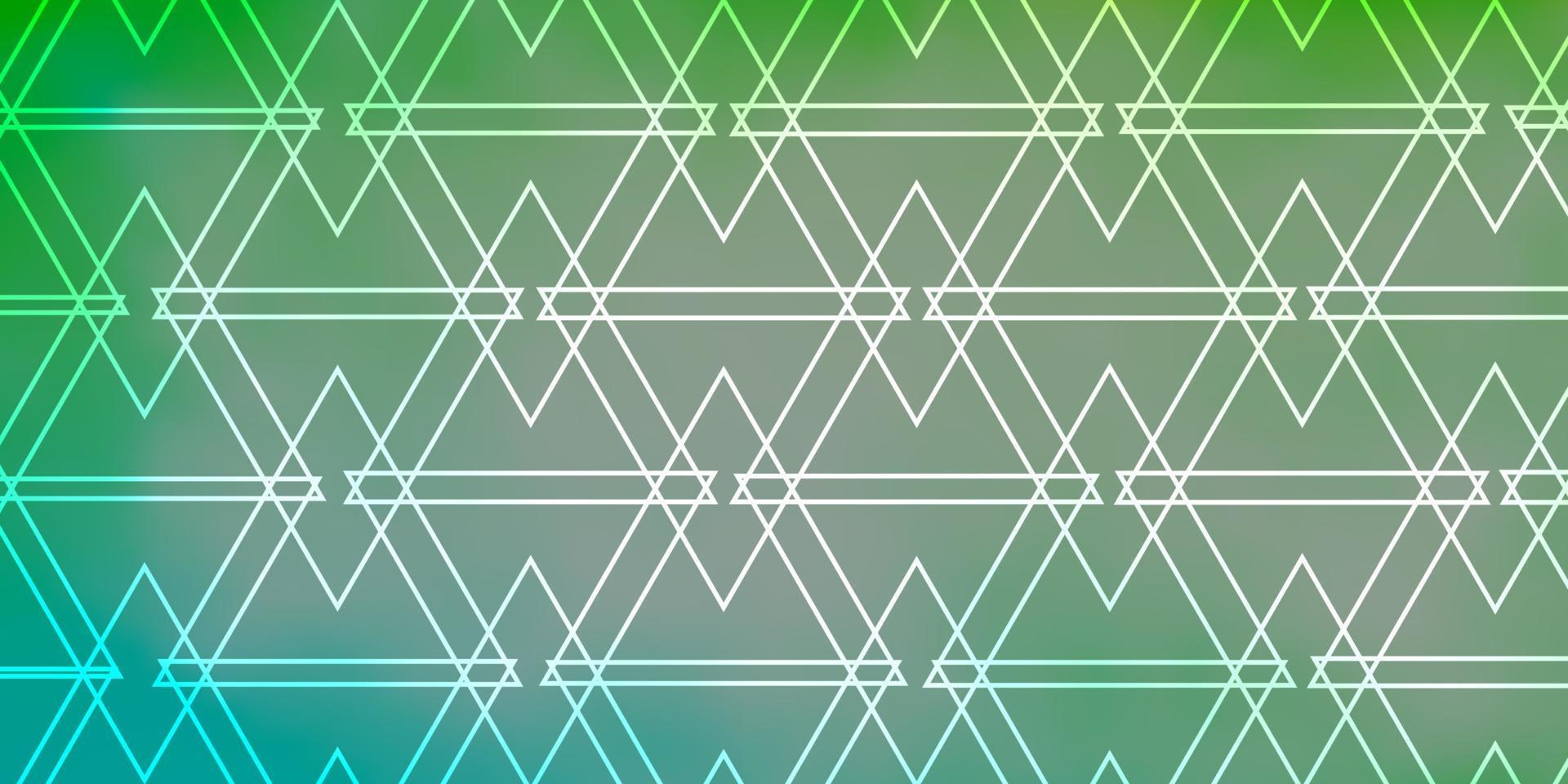 Light Green vector backdrop with lines, triangles.