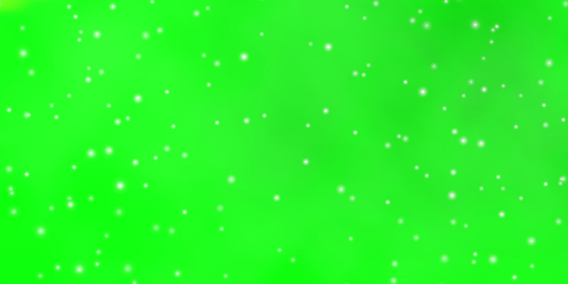 Light Green vector template with neon stars.