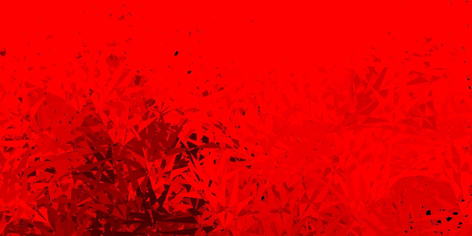Dark red, yellow vector texture with random triangles.
