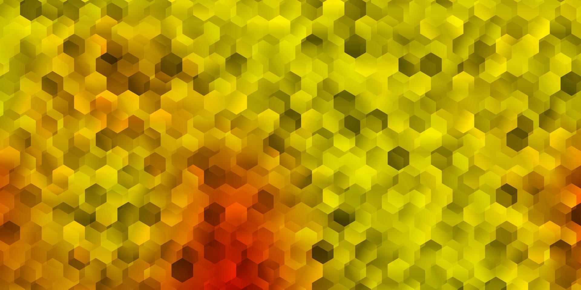 Light yellow vector background with hexagonal shapes.