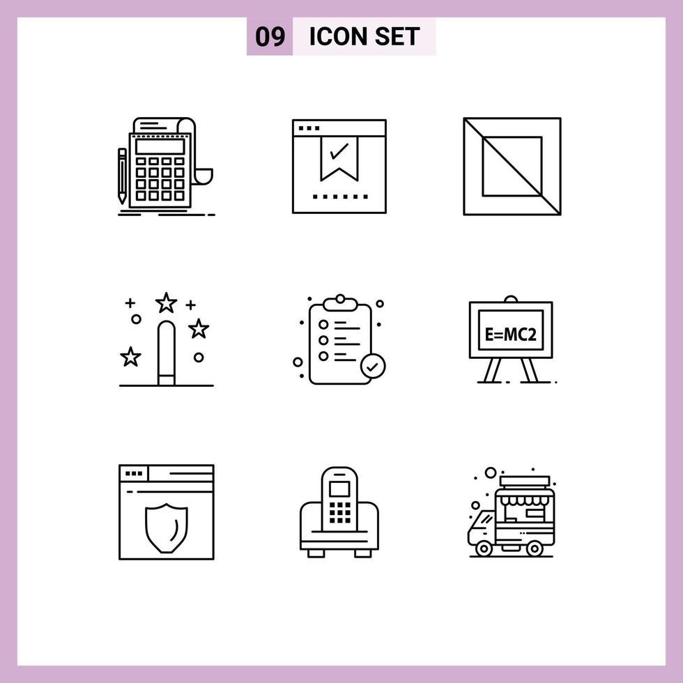 Mobile Interface Outline Set of 9 Pictograms of programing development ...