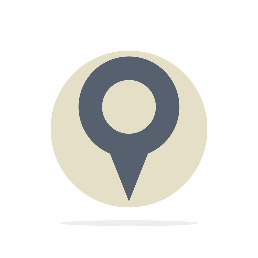 Geo location Location Map Pin Abstract Circle Background Flat color Icon vector
