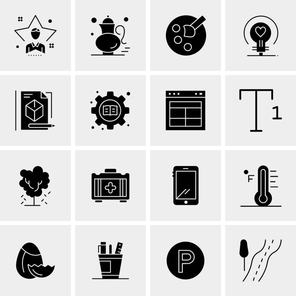 16 Universal Business Icons Vector Creative Icon Illustration to use in web and Mobile Related project