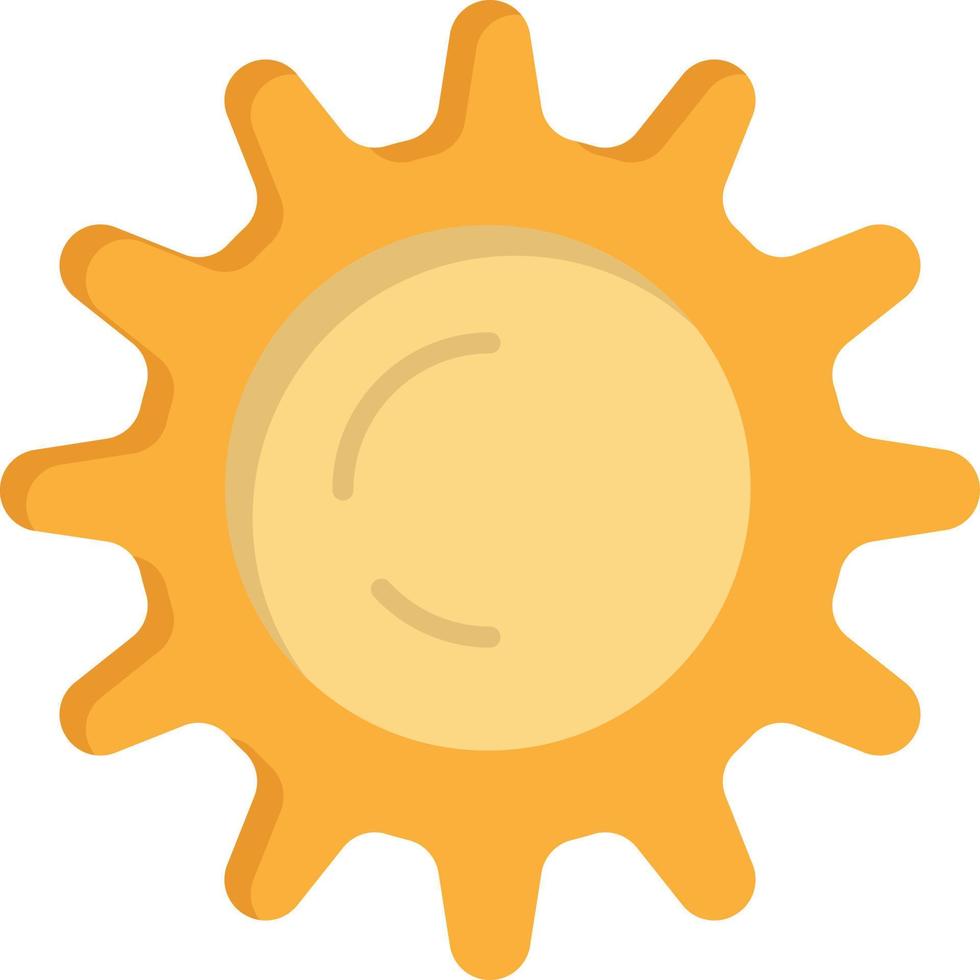 Sun Day Light  Flat Color Icon Vector icon banner Template