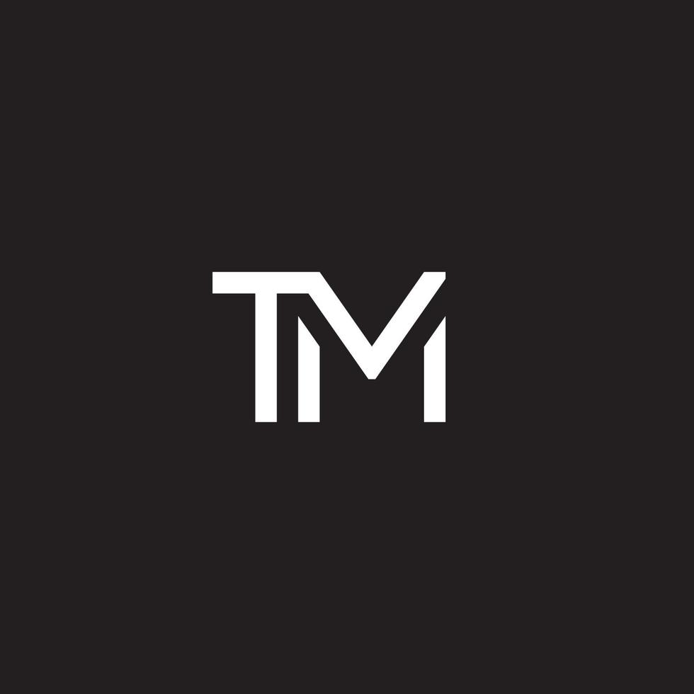 diseño de logotipo o icono de letra tm vector