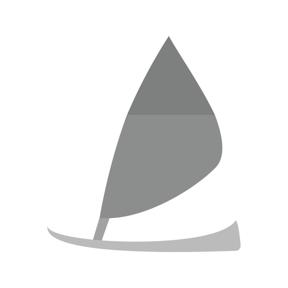 icono de surf plano en escala de grises vector