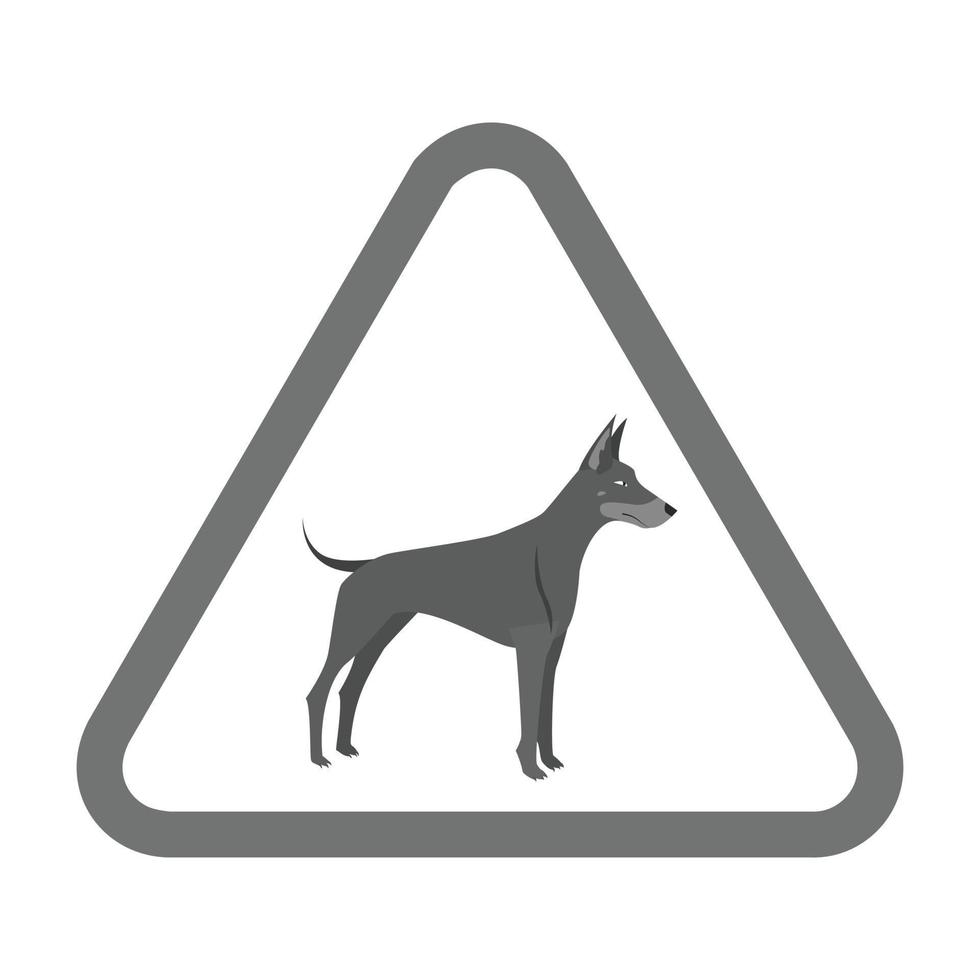 Animal sign II Flat Greyscale Icon vector