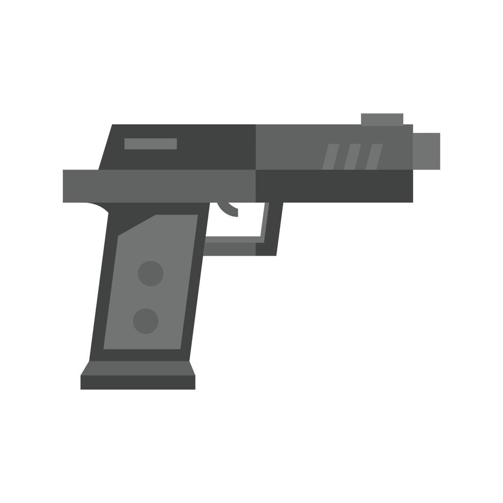 Toy Gun Flat Greyscale Icon vector