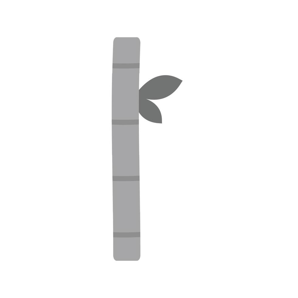 Bamboo Stick Flat Greyscale Icon vector