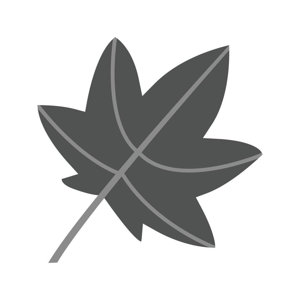 Leaf II Flat Greyscale Icon vector