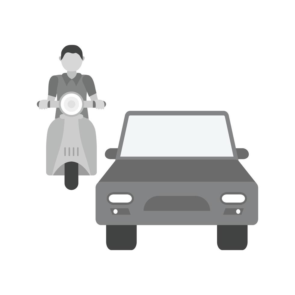 Traffic Flat Greyscale Icon vector