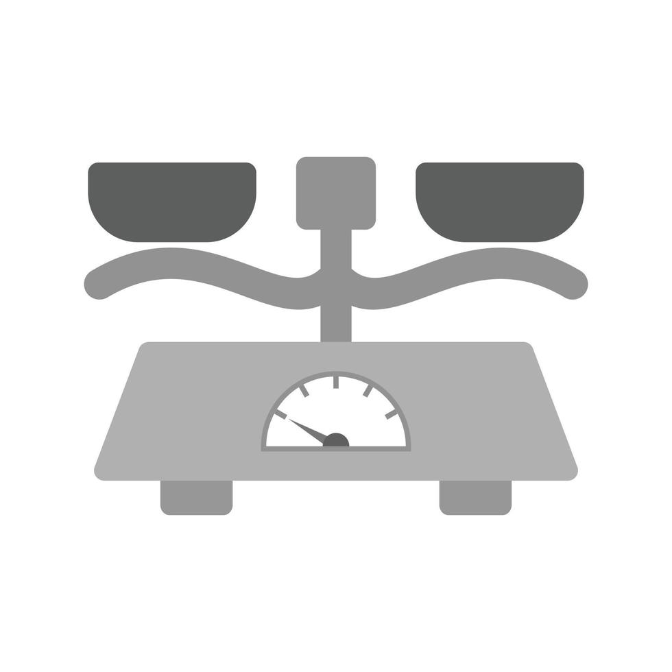 Measuring Scale Flat Greyscale Icon vector