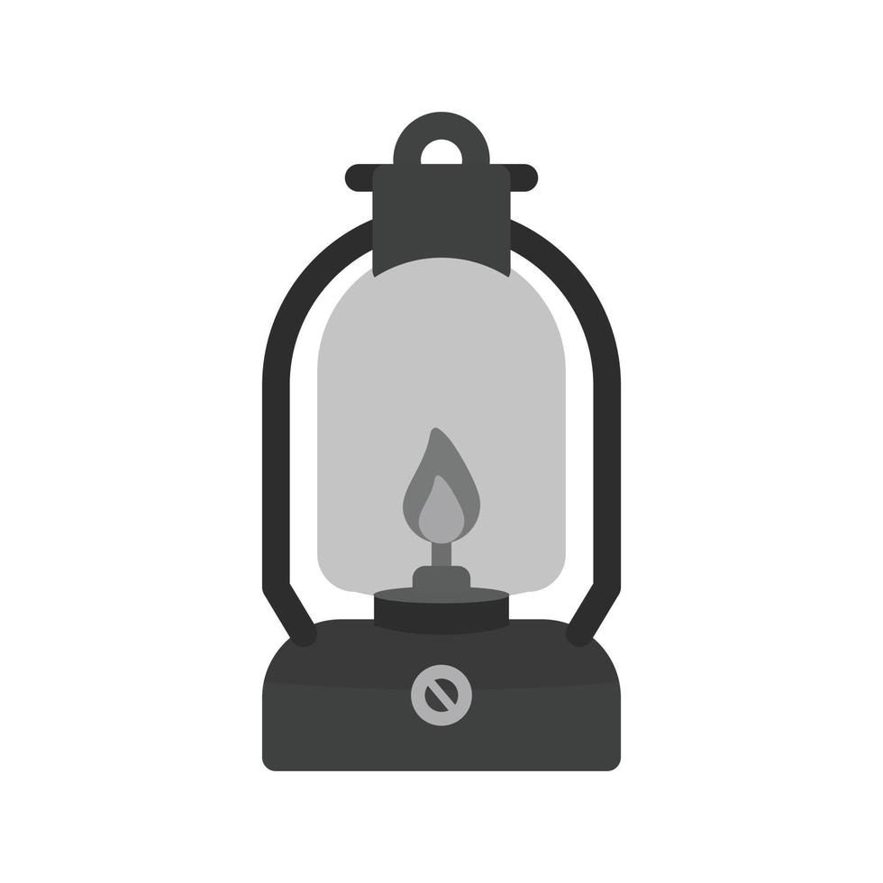 Lit Lamp Flat Greyscale Icon vector