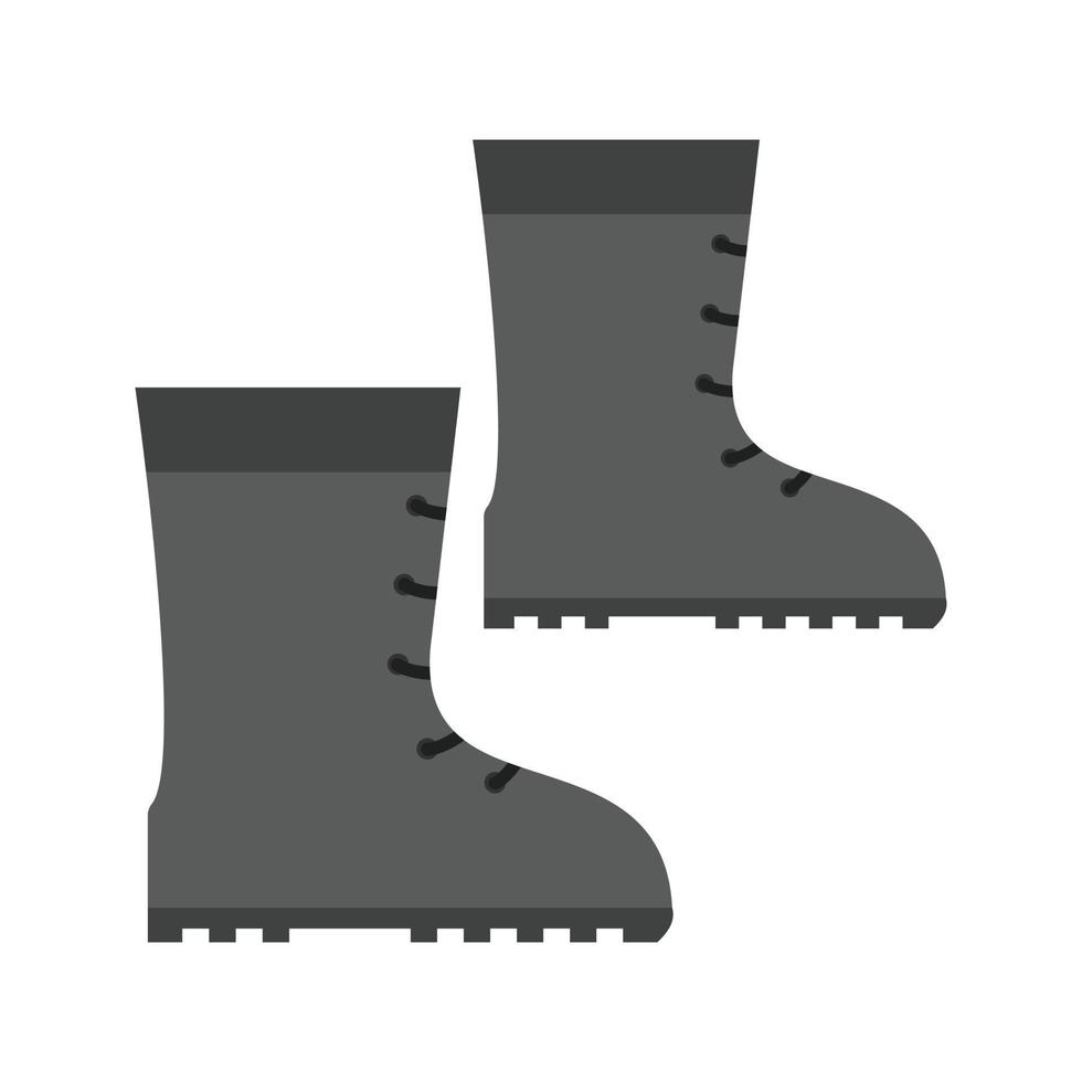 icono de botas planas en escala de grises vector