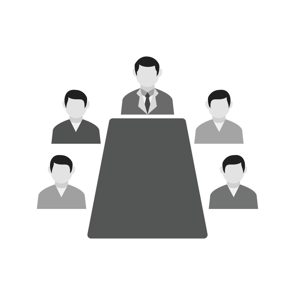 Conference Flat Greyscale Icon vector