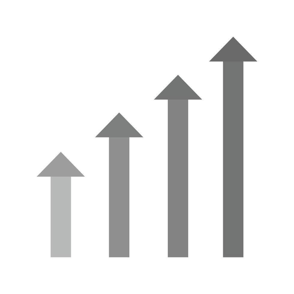 Growth Flat Greyscale Icon vector