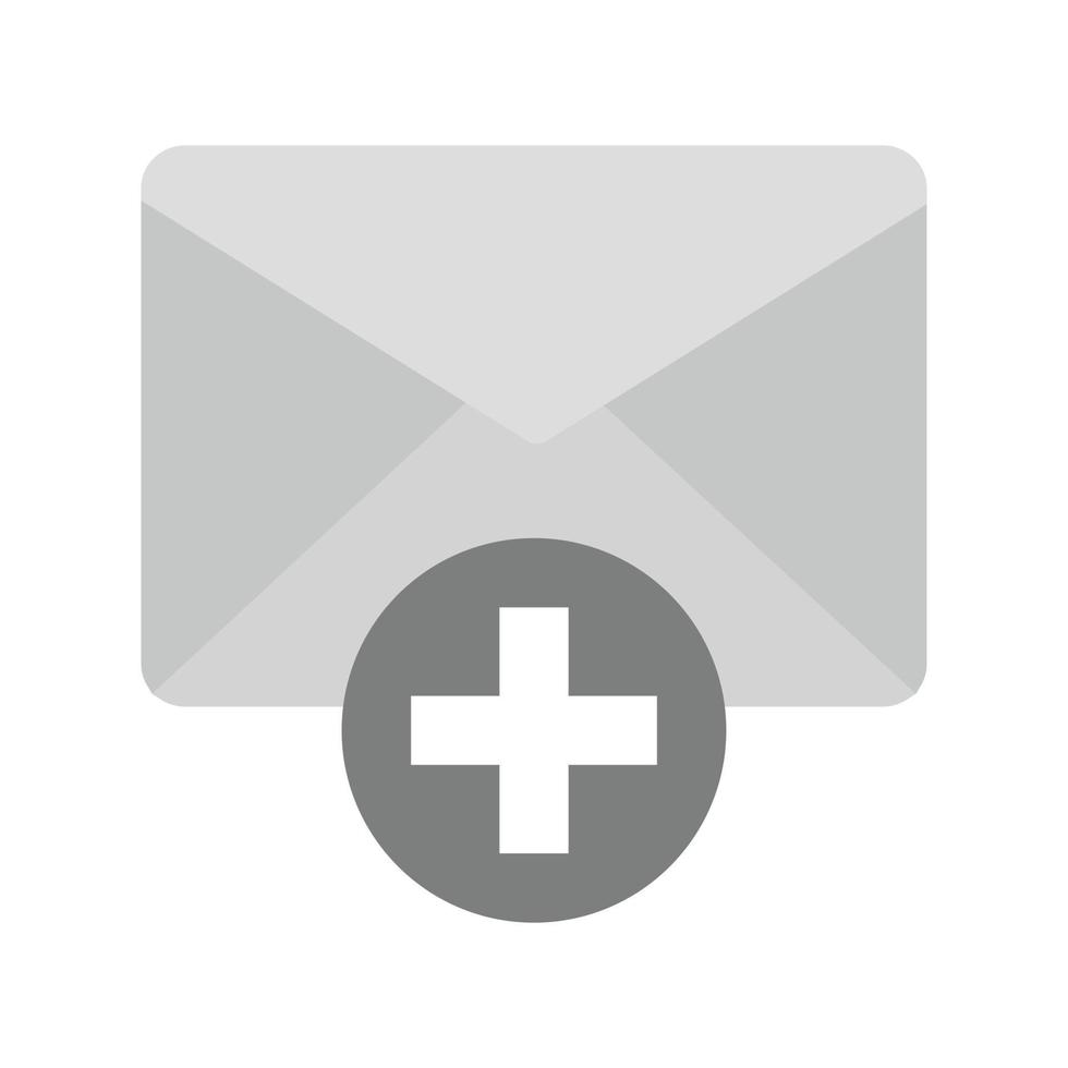 Add Envelop Flat Greyscale Icon vector