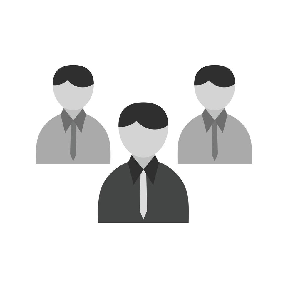 Employees Flat Greyscale Icon vector