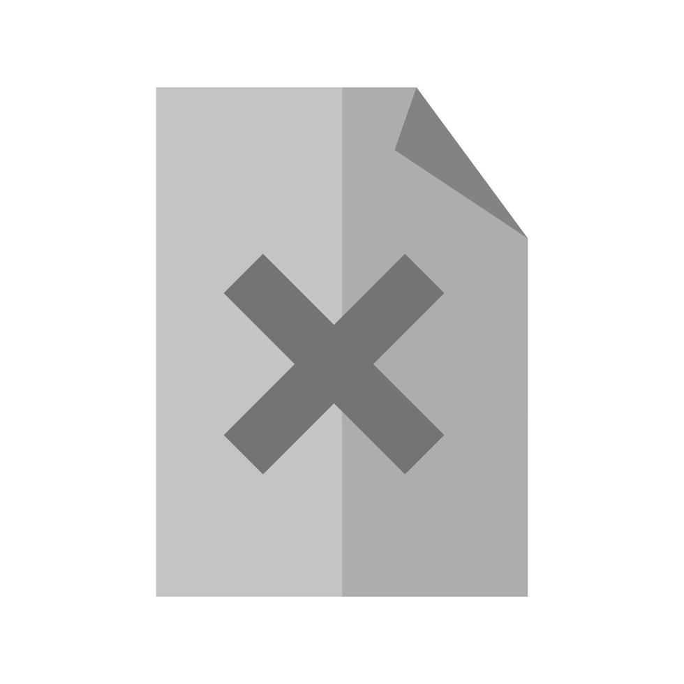 Delete Flat Greyscale Icon vector