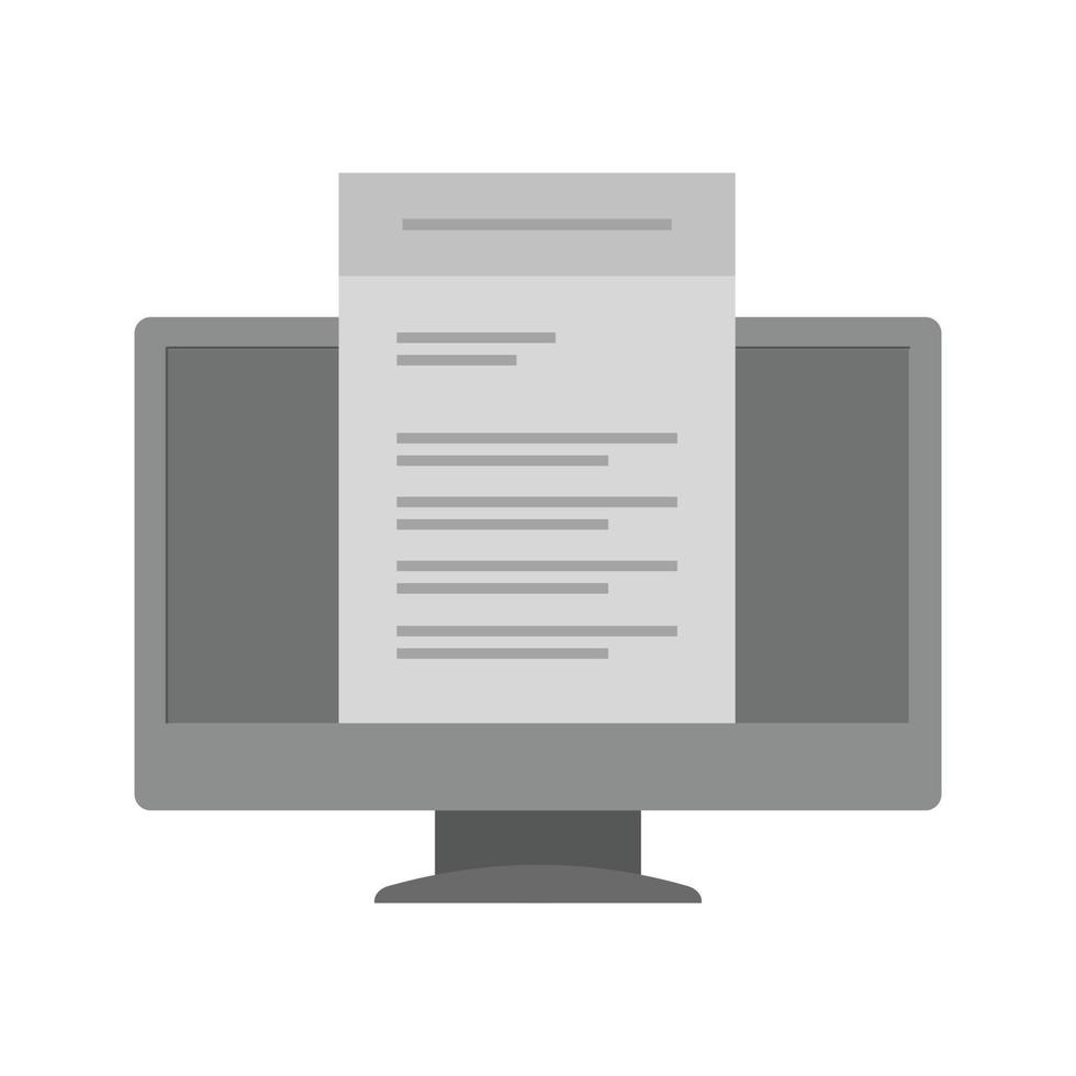 Online Lectures Flat Greyscale Icon vector