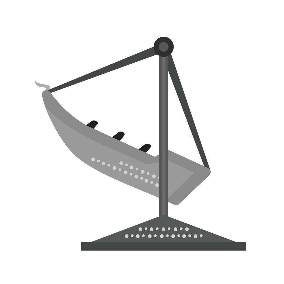 Boat Swing Flat Greyscale Icon vector