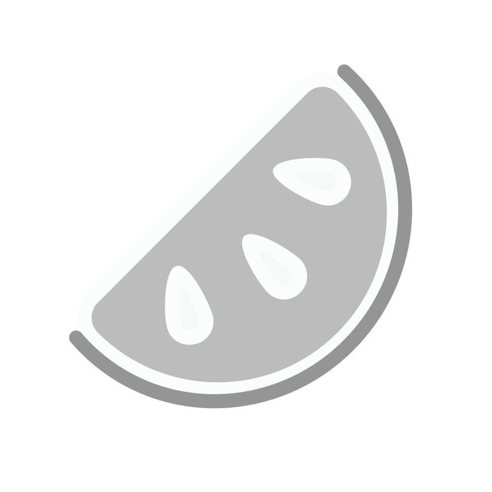 Orange slice Flat Greyscale Icon vector