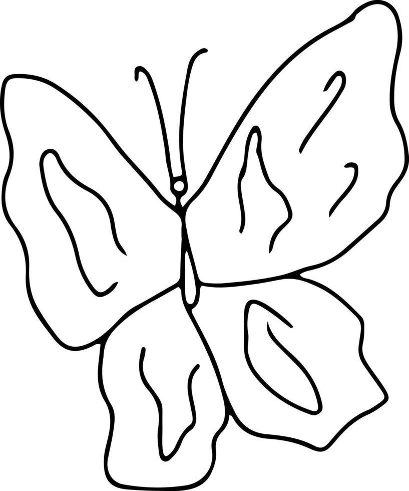 Latest butterfly hand drawn design vector